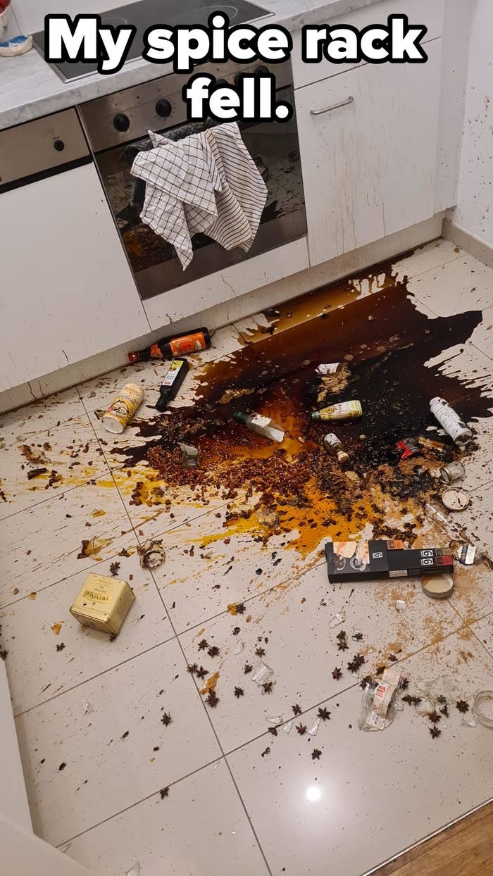 spices all over the floor