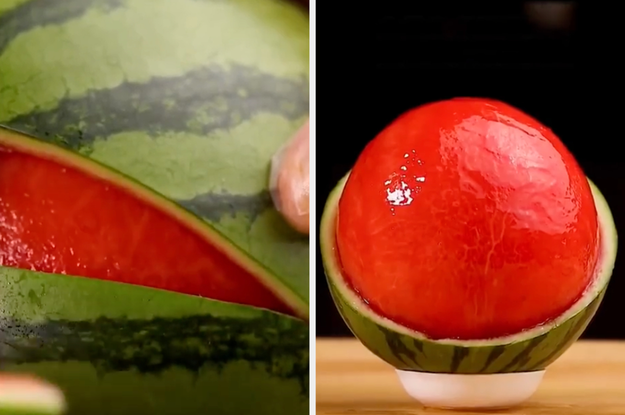 a peeled watermelon