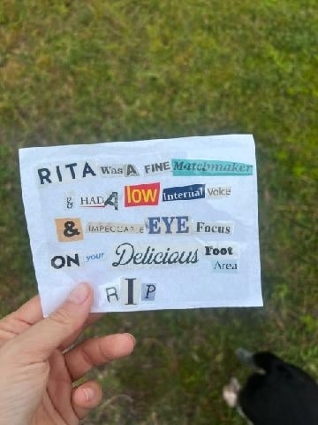 "Rita was a fine matchmaker"