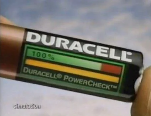 A Duracell battery