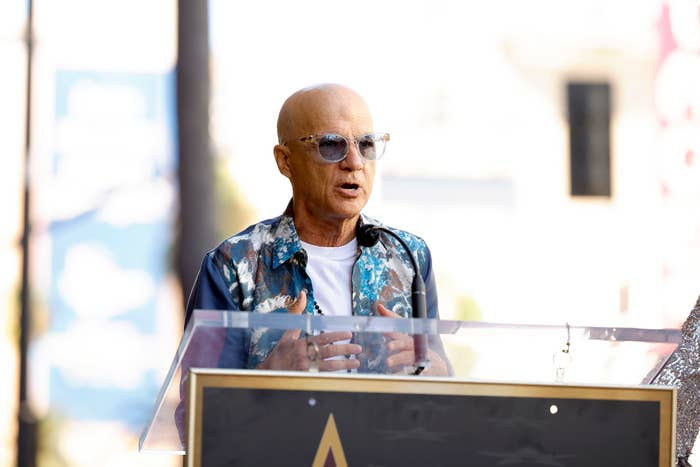 Emma Mcintyre / Getty Images HOLLYWOOD, CALIFORNIA - OCTOBER 19: Jimmy Iovine speaks onstage during the Hollywood Walk of Fame Star Ceremony Honoring Gwen Stefani on October 19, 2023 in Hollywood, California. (Photo by Emma McIntyre/Getty Images)
