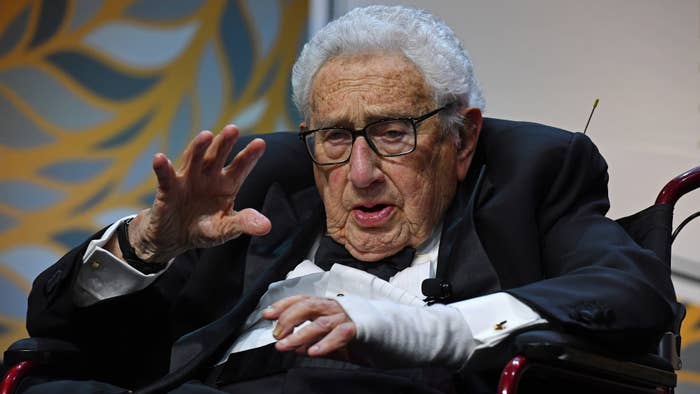 henry kissinger is pictured