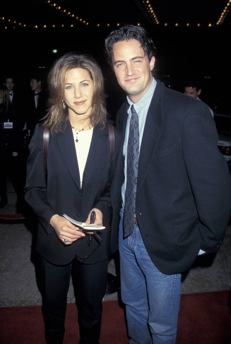 Close-up of Jennifer and Matthew on the red carpet