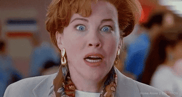GIF of Catherine O'Hara as Kate shouting