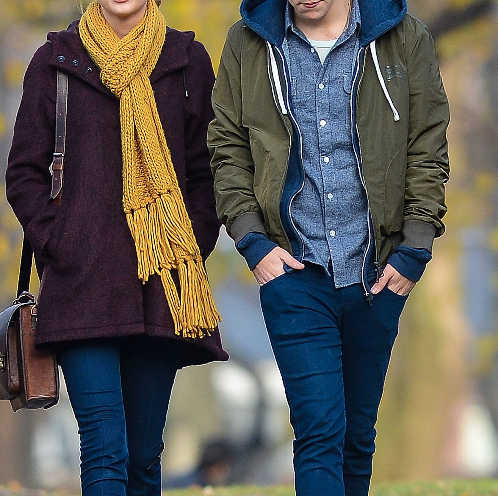 Closeup of Taylor Swift and Harry Styles