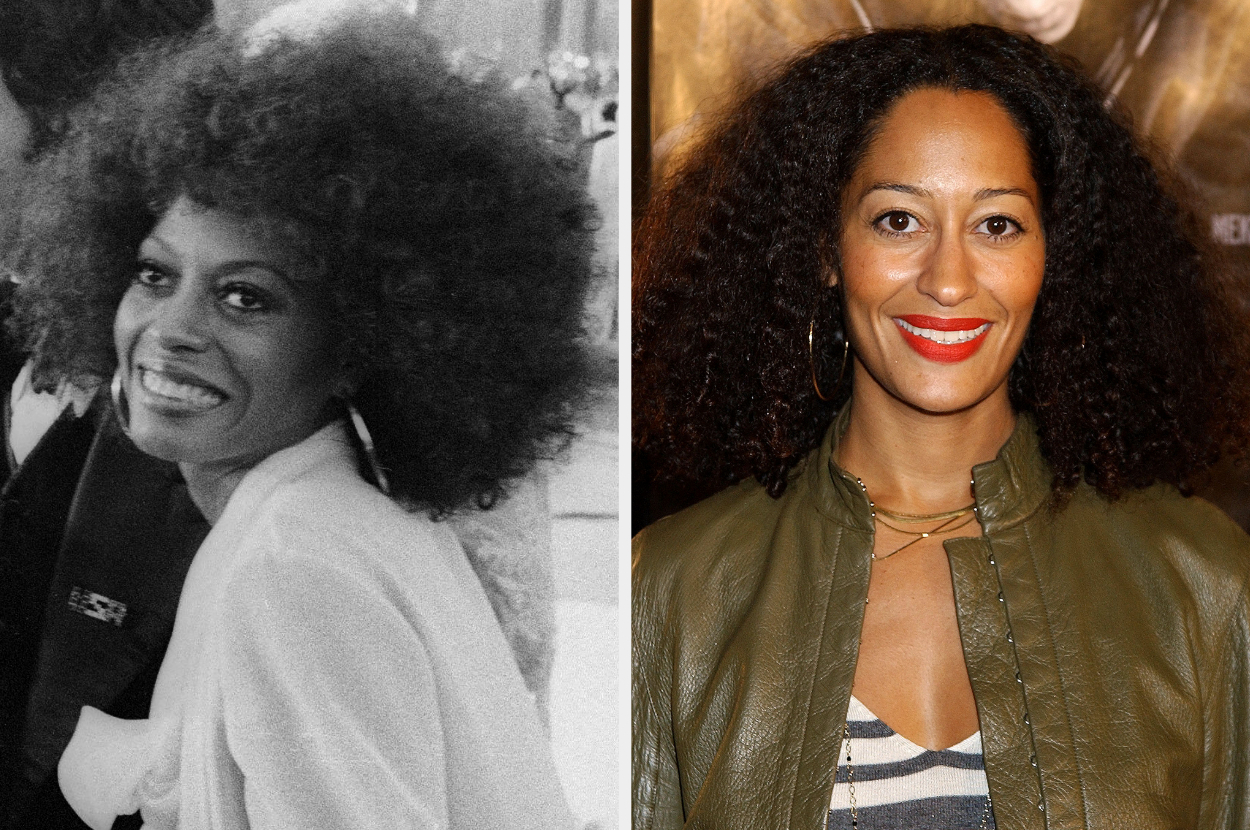 Side-by-side of Diana Ross and Tracee Ellis Ross