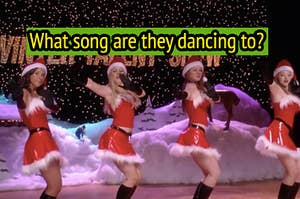 "Mean Girls" The Plastics dance in Santa outfits.