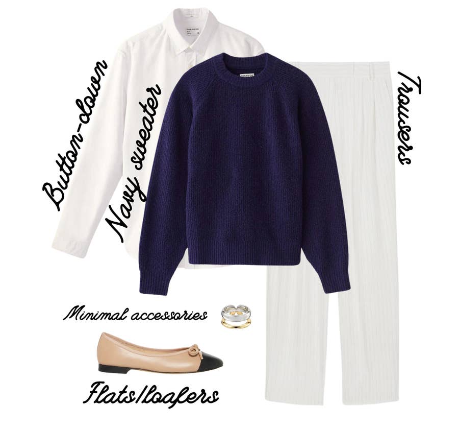 Navy blue sweatshirt outfit outlet