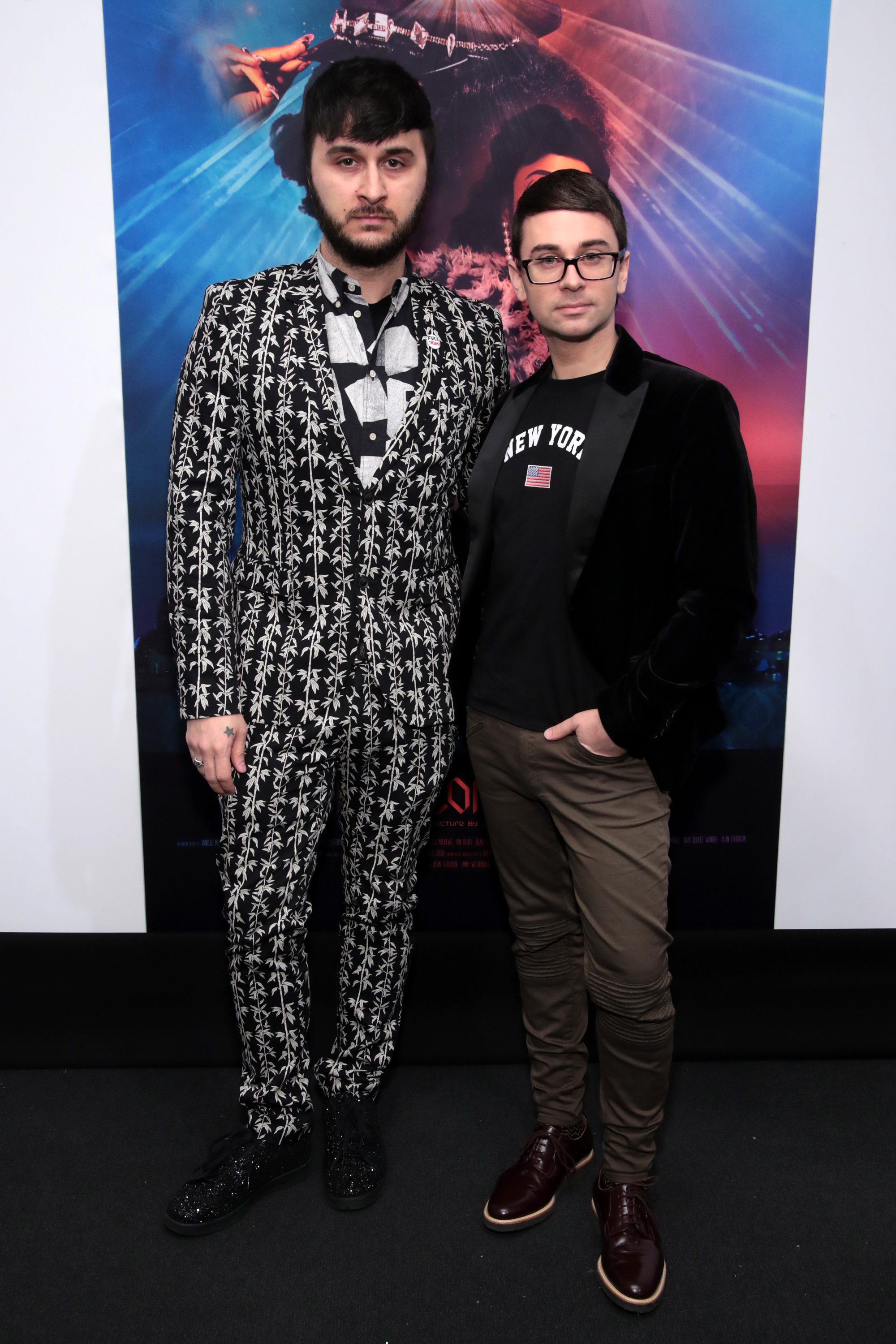 Christian and Brad at a media event
