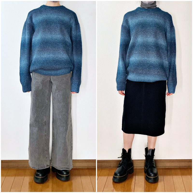 GU(ジーユー)のおすすめトップス「ローゲージセーター(長袖)(グラデーション)」