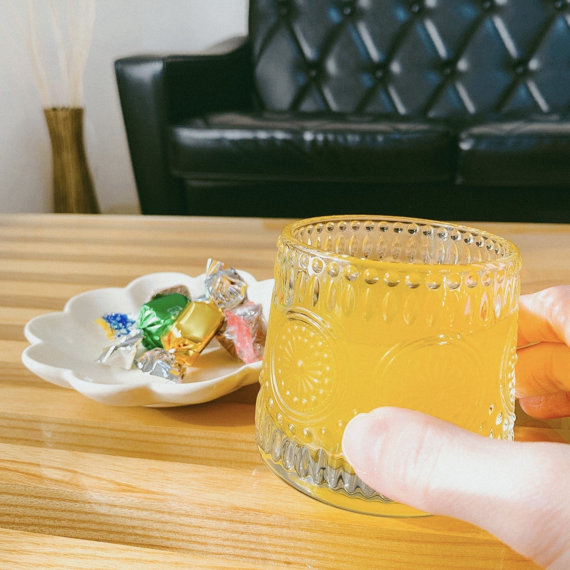 DAISO(ダイソー)の「スインググラス(ボヘミア、150ml)」