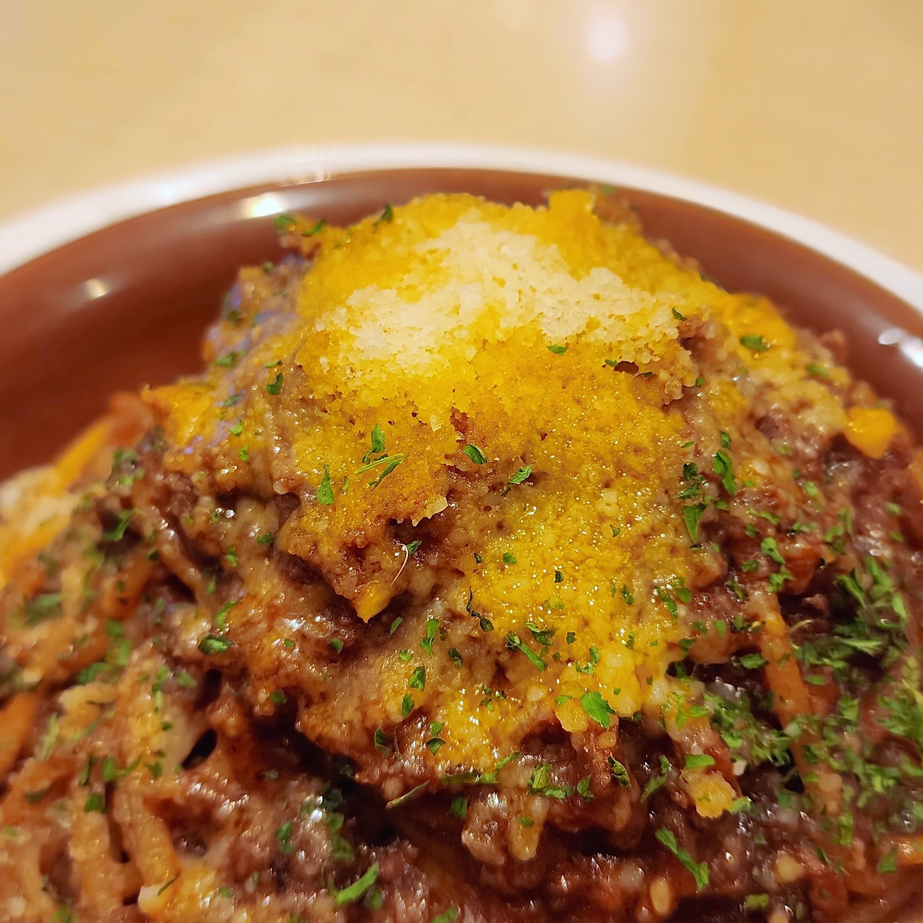 ガストのおすすめメニュー「富士山大盛りミートソース」