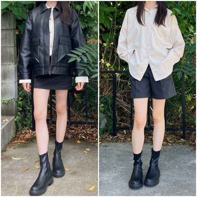 GU(ジーユー)のおすすめブーツ「ウルトラストレッチボリュームソールブーツ」