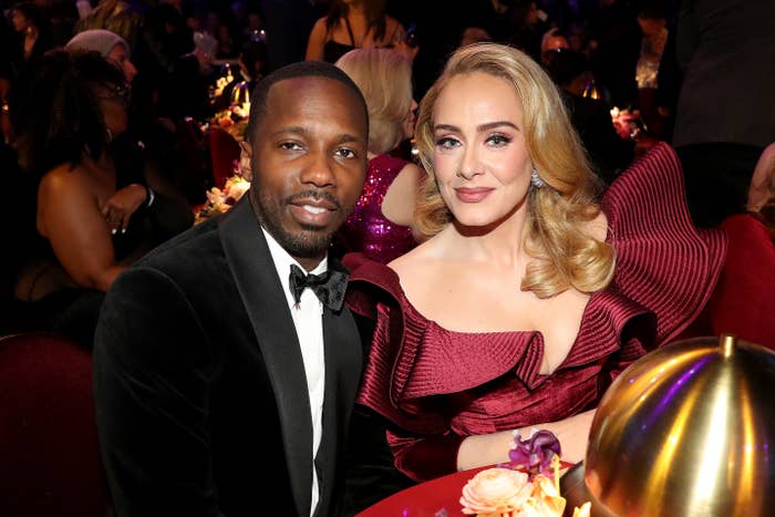 Closeup of Rich Paul and Adele