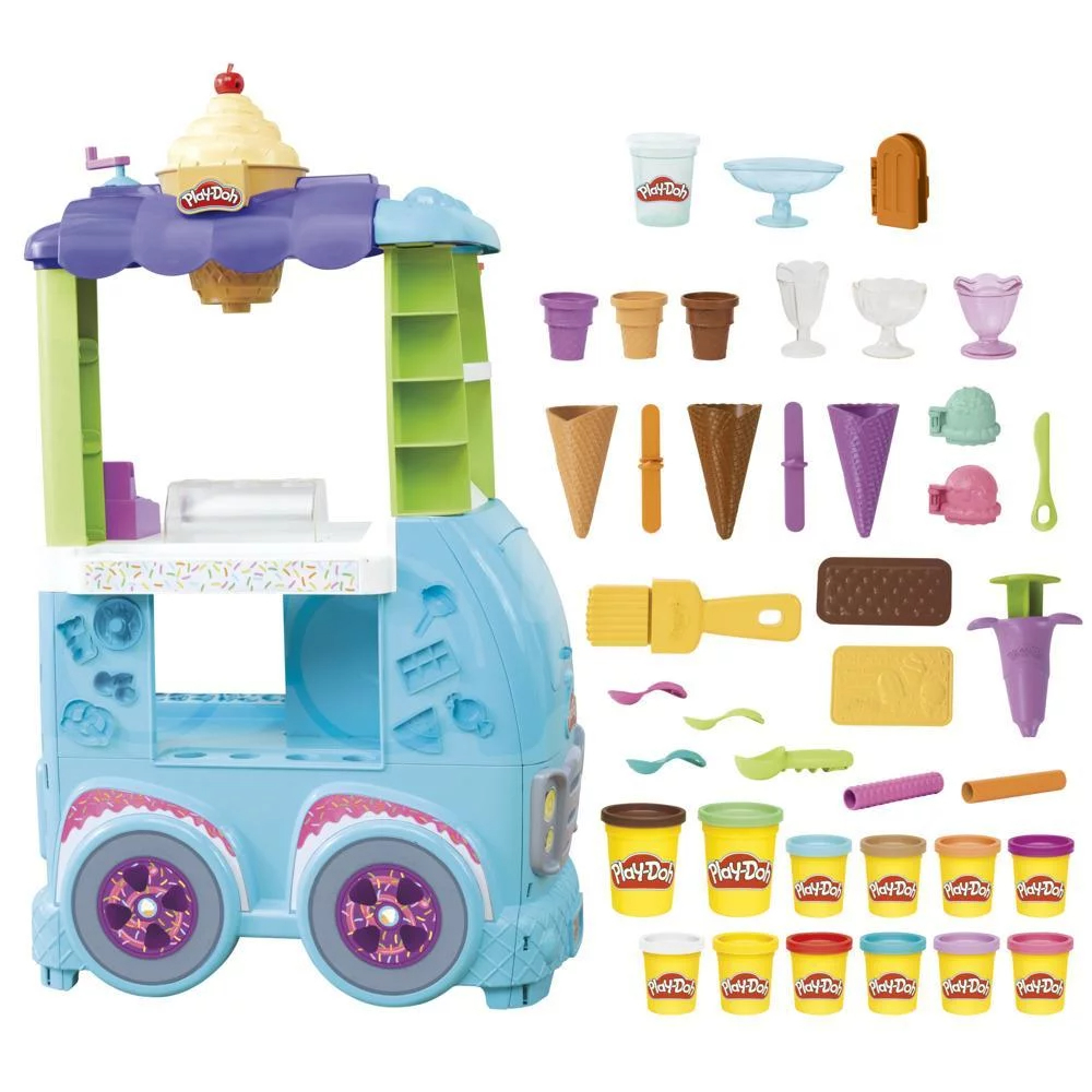 Play Doh ice cream truck set with all accessories