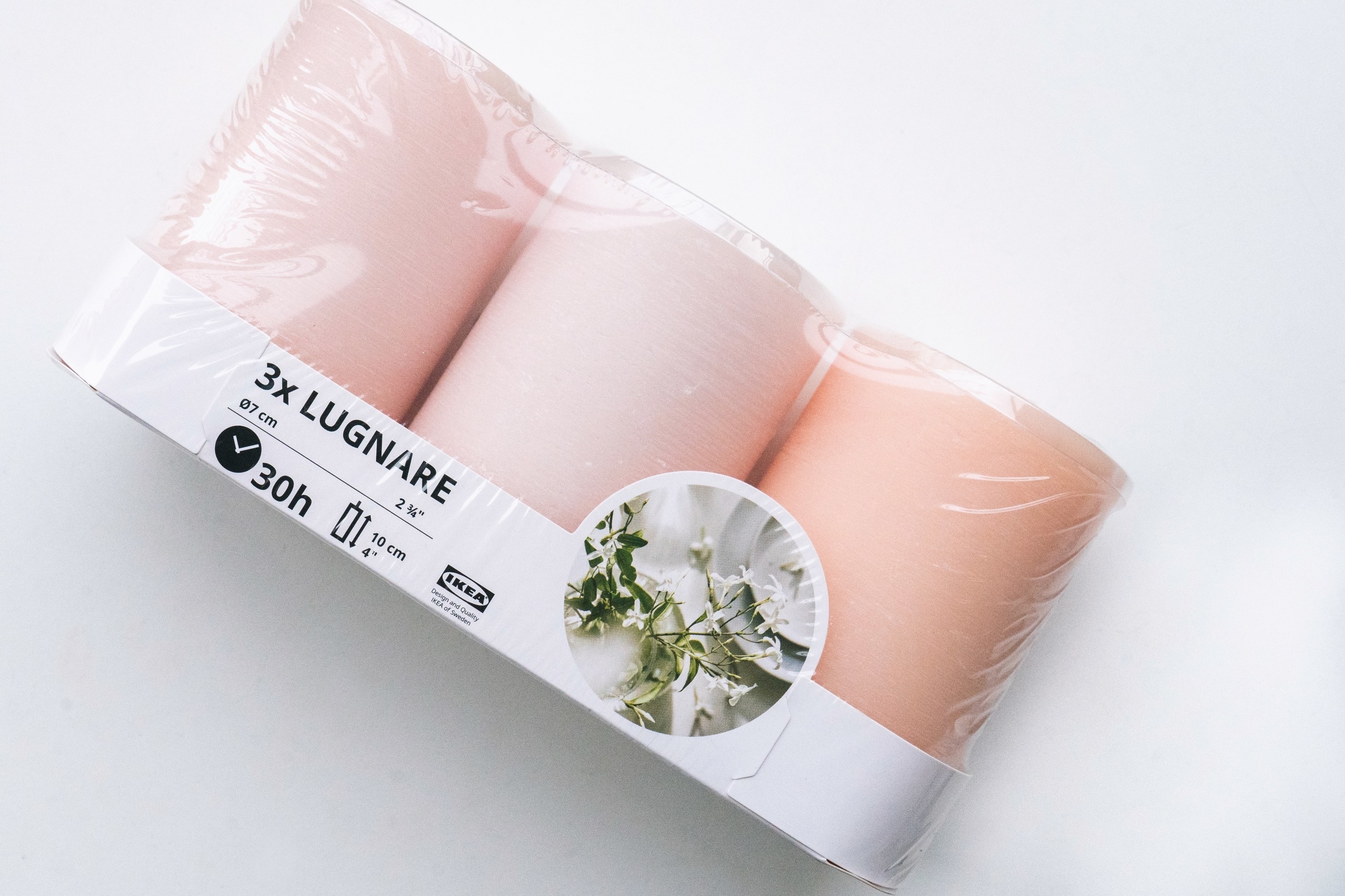 IKEA(イケア)のおしゃれアイテム「LUGNARE ルグナレ アロマピラーキャンドル / ジャスミン」