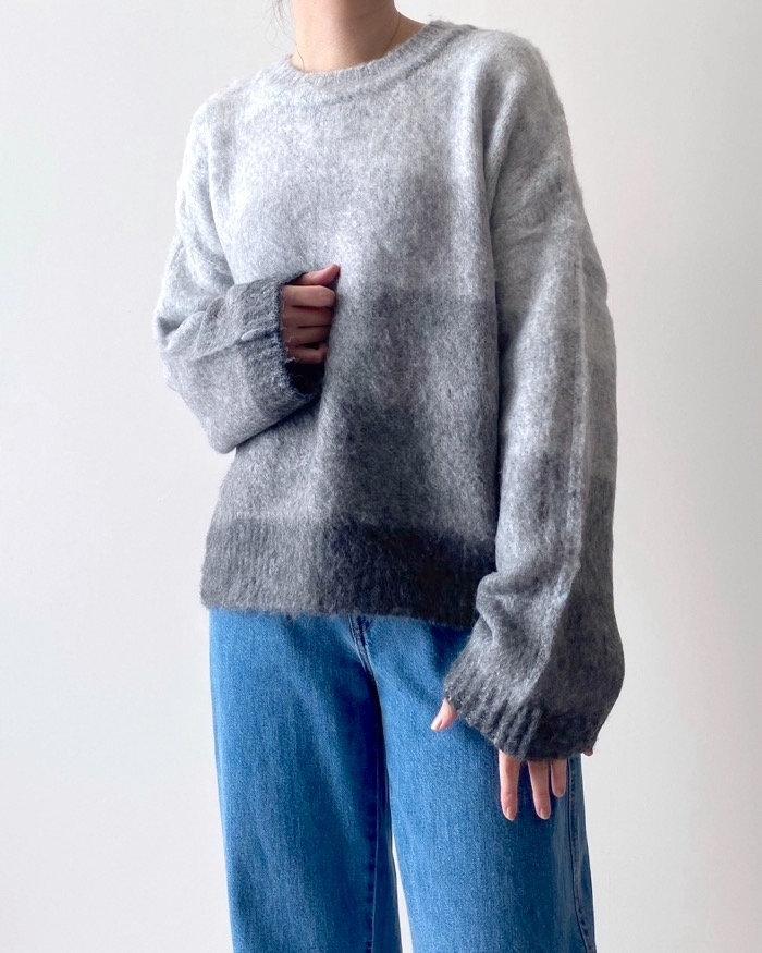 ニコアンドのオススメのトップス「【MODE NORM CORE】グラデーションシャギーニット」