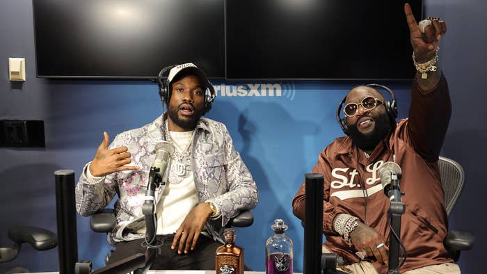 rick ross and meek mill at radio station