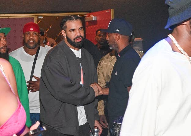 Drake walking in the club