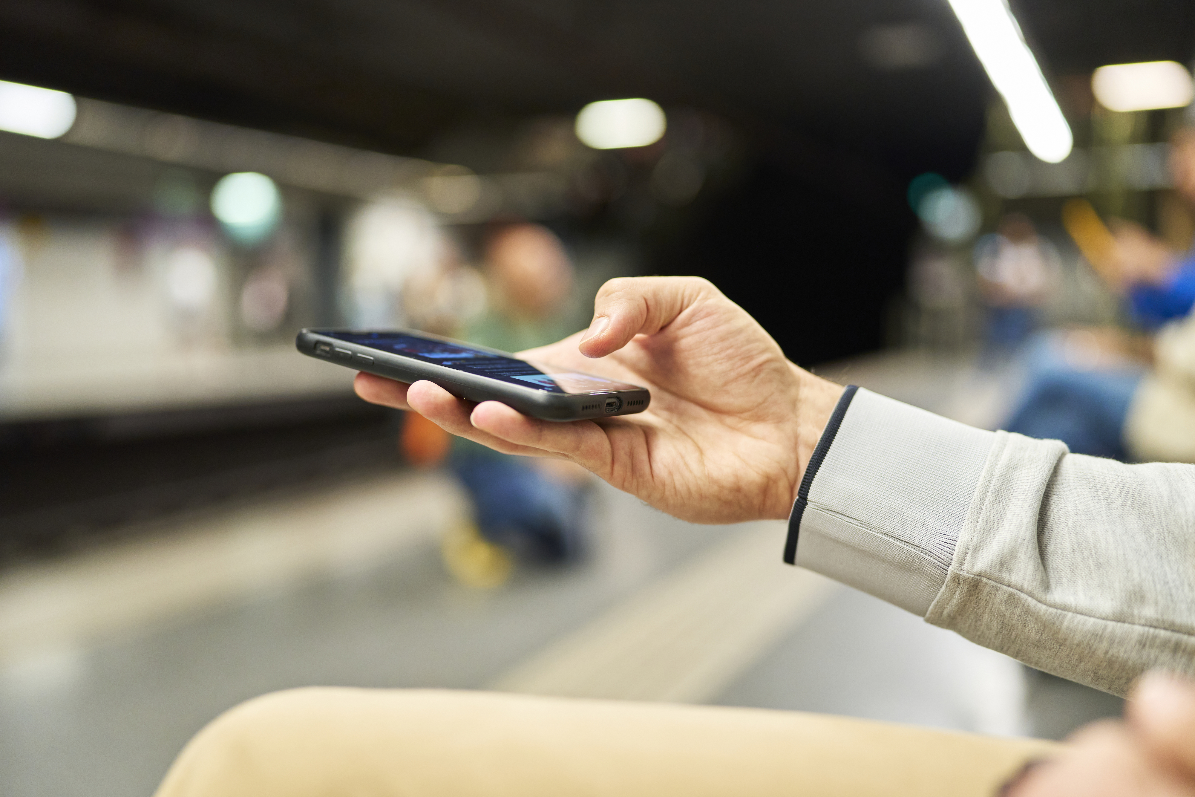 someone holding a phone