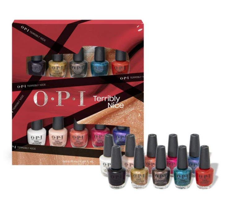 pack of different colored OPI nail polishes