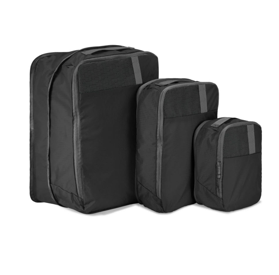 set of three-sized travel packing cubes