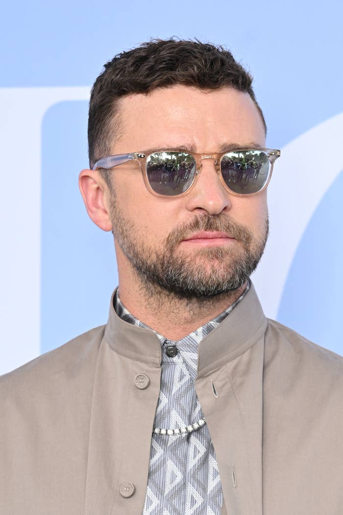 Closeup of Justin Timberlake wearing sunglasses