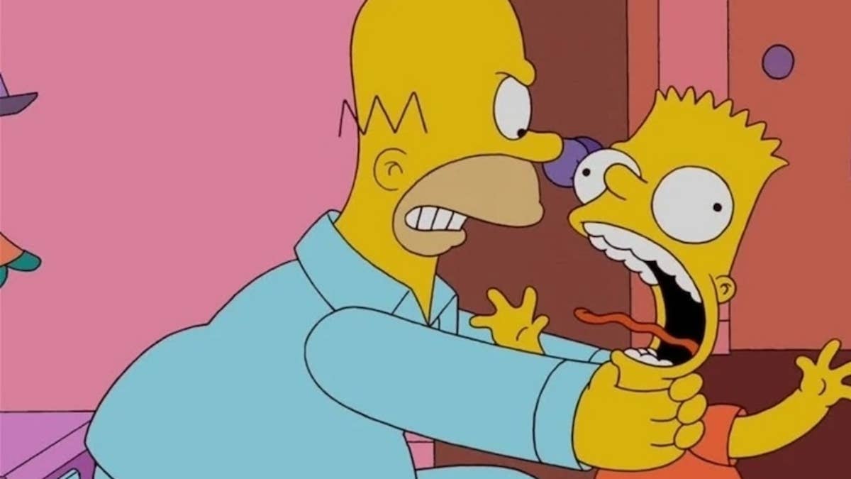 Homer hasn't put his hands around Bart's neck since season 31, which aired between 2019 and 2020.