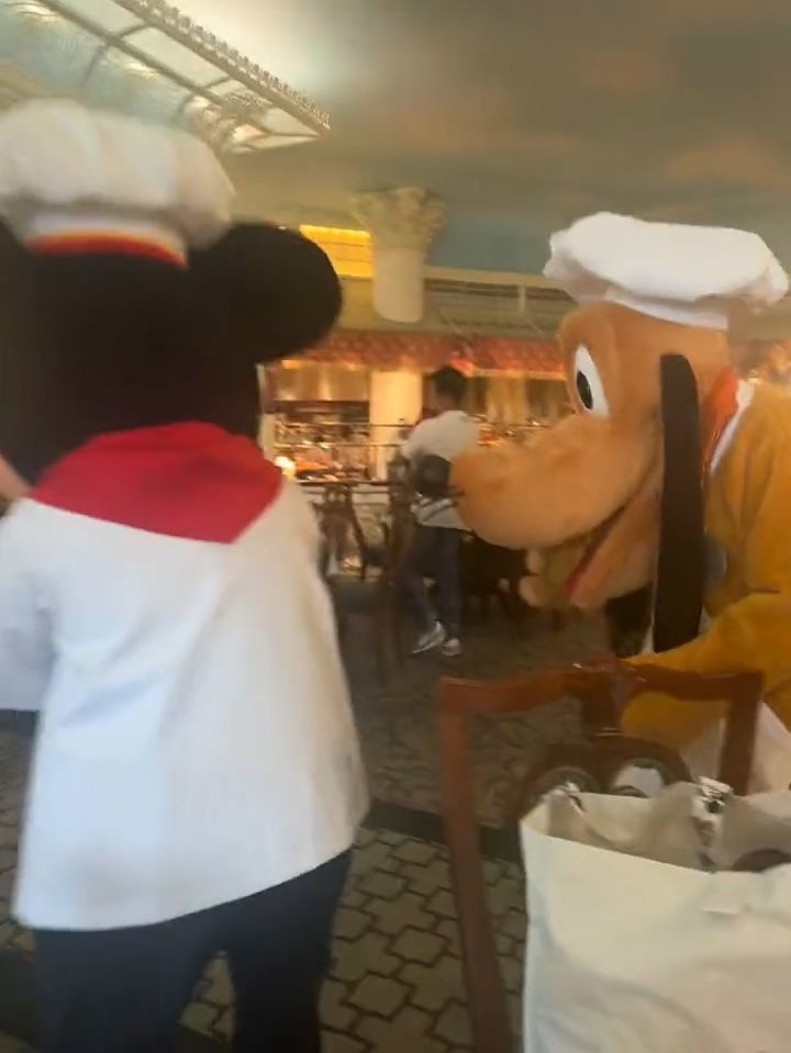 プルートのイタズラに爆笑しちゃうミッキー