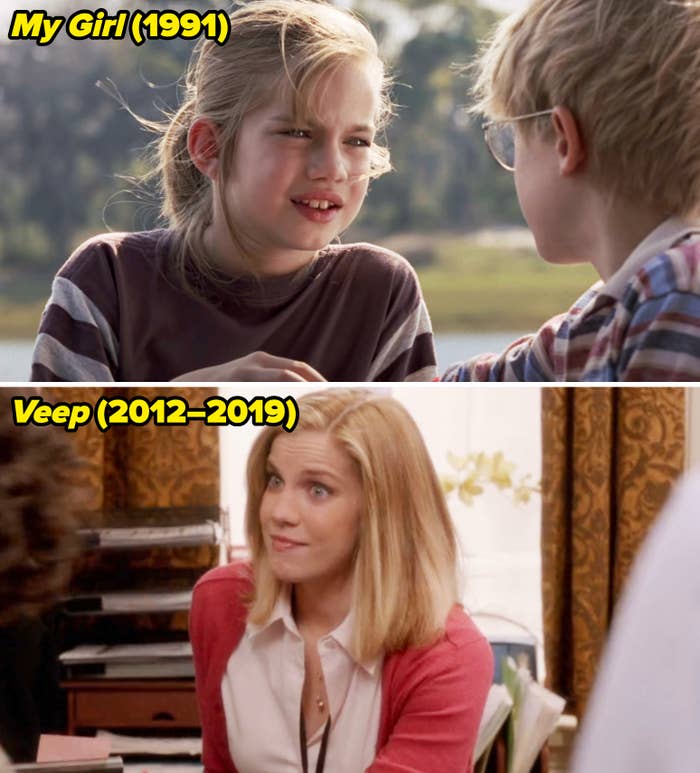 her as a child in my girl and then later as an adult in veep