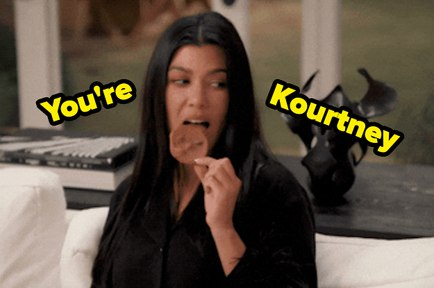Kourtney eating a cookie.