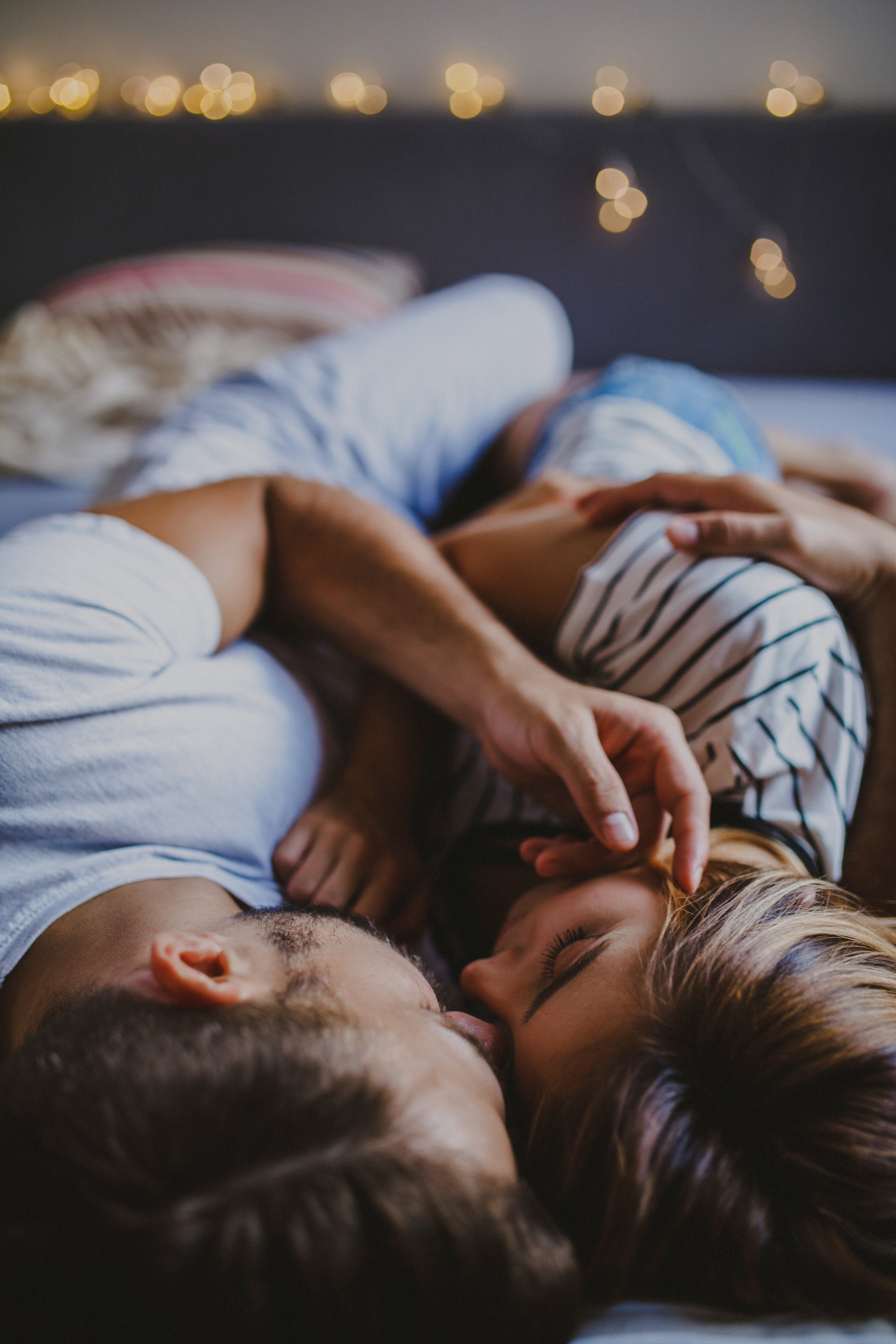 couple laying in bed together