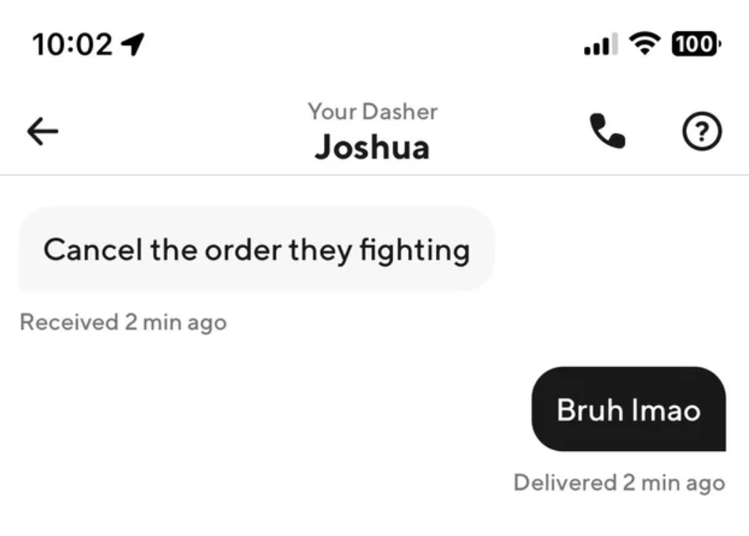 cancel the order they fighting
