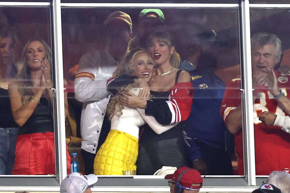 Brittany and Taylor hugging