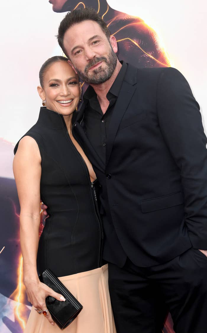 Closeup of Jennifer Lopez and Ben Affleck