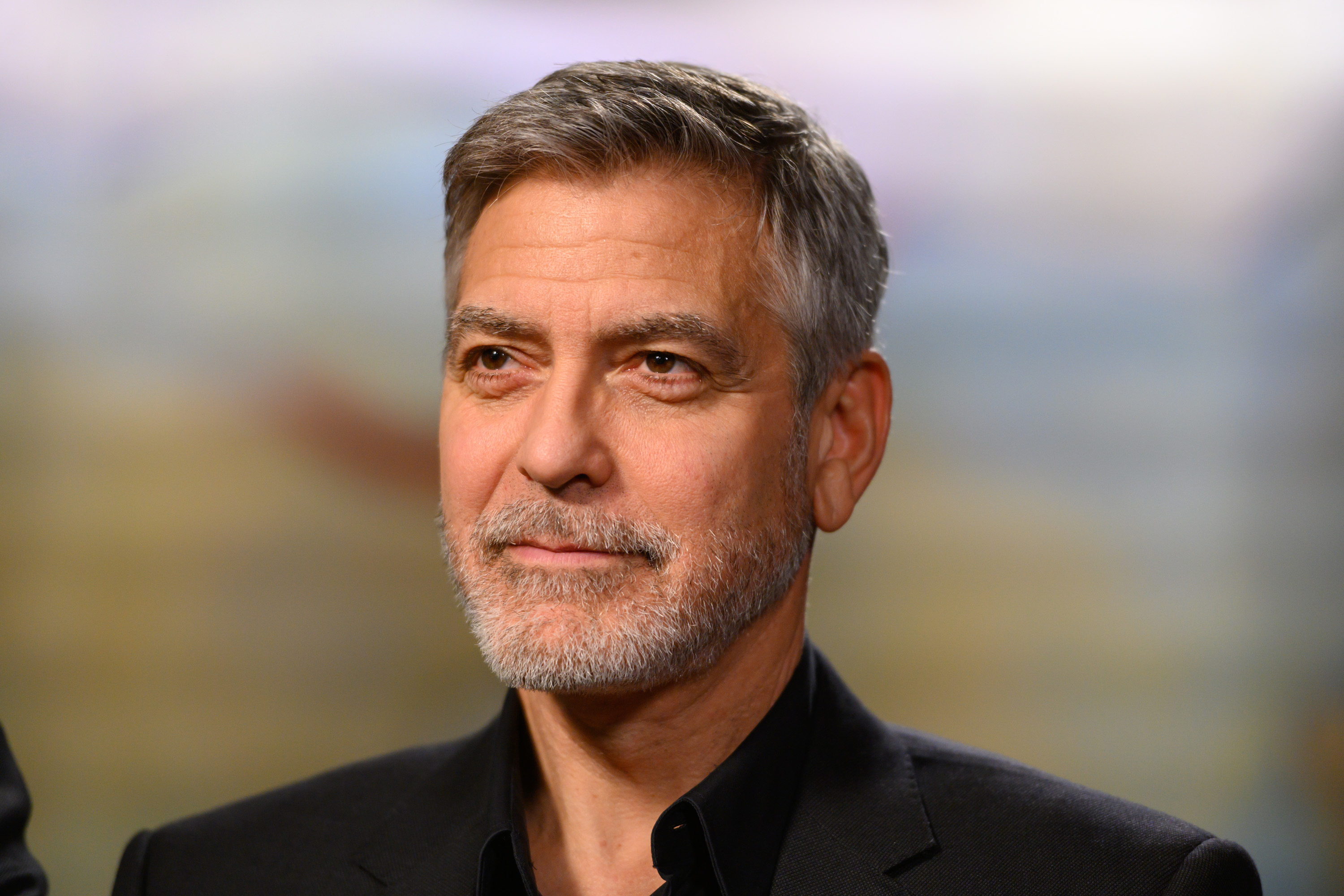 Closeup of George Clooney
