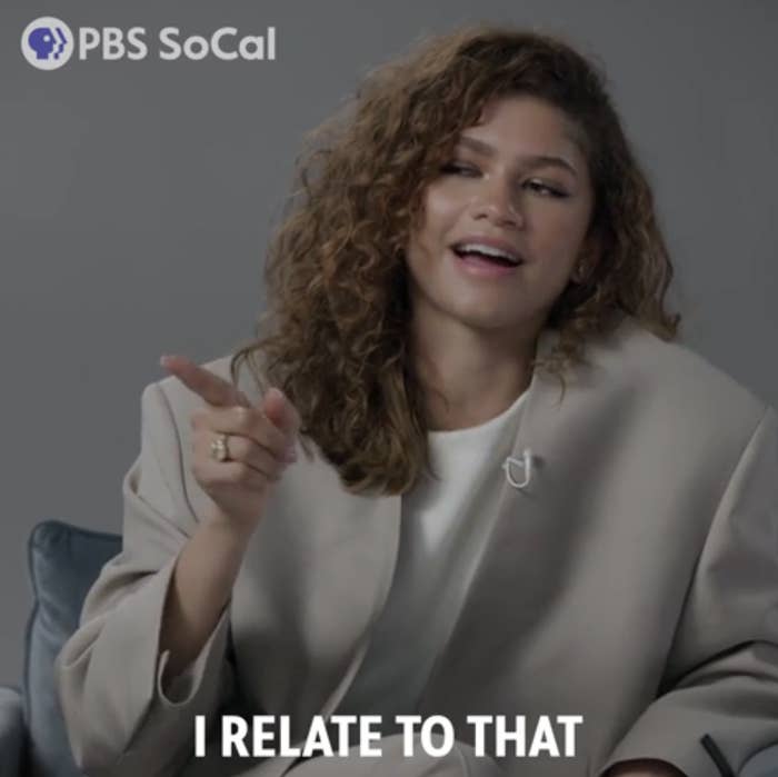 Zendaya saying &quot;I relate to that&quot;