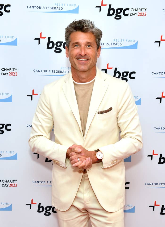 closeup of patrick on the red carpet