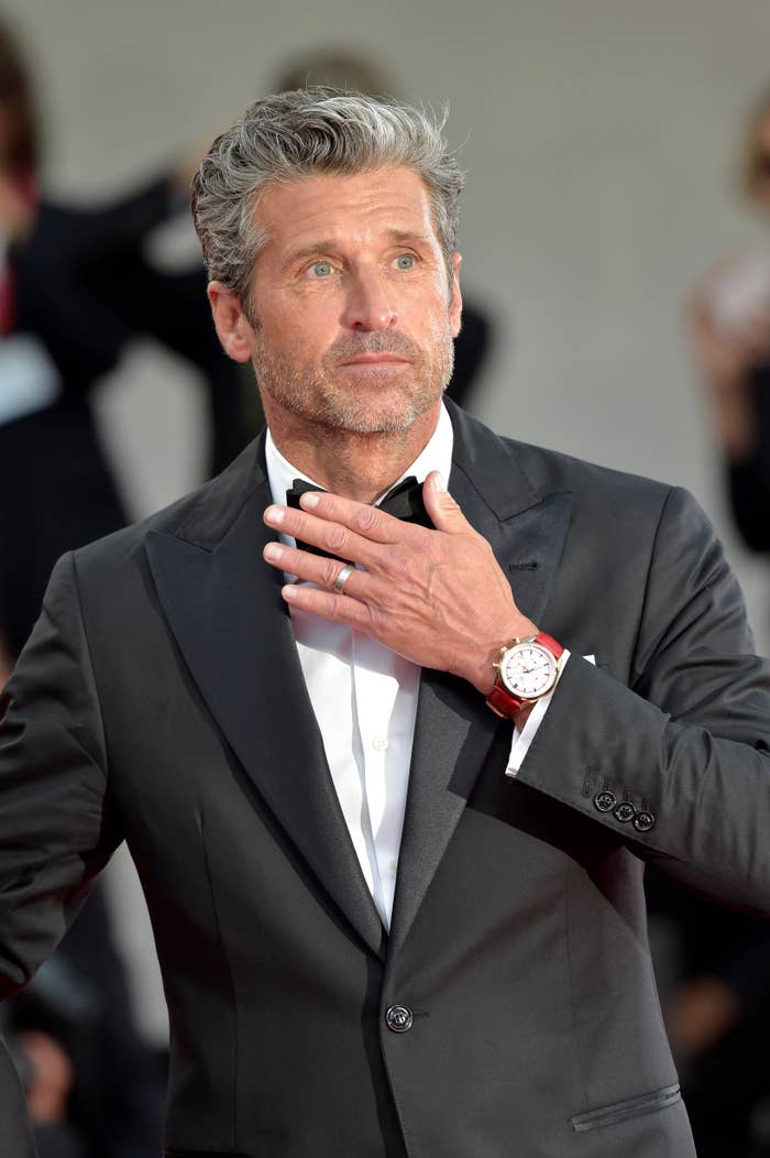 closeup of him in asuit