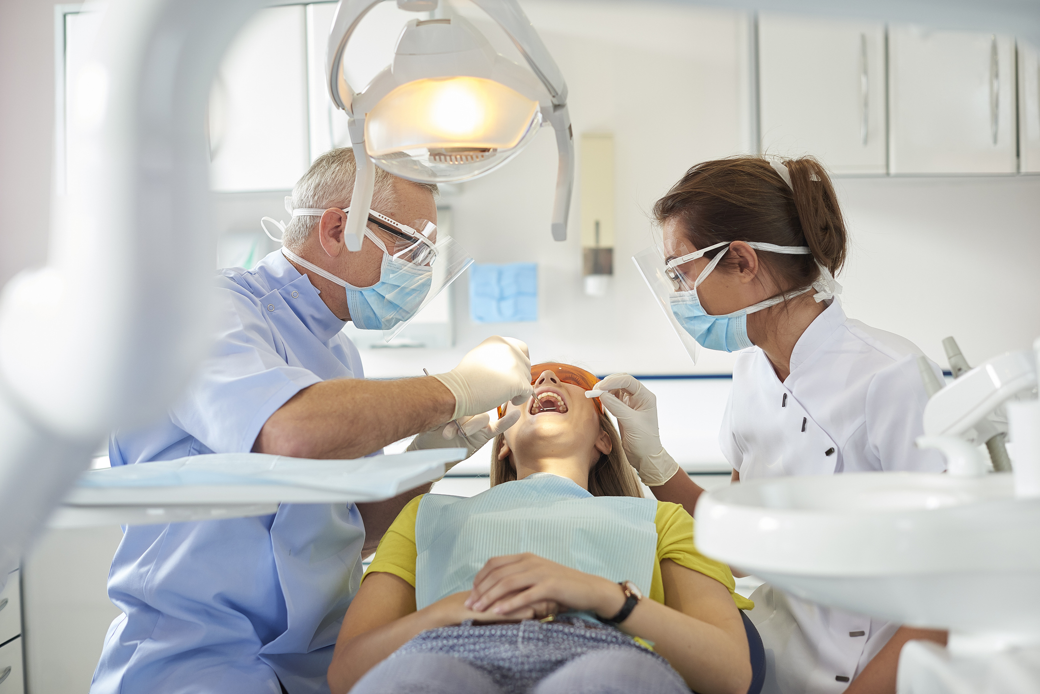 person at the dentist