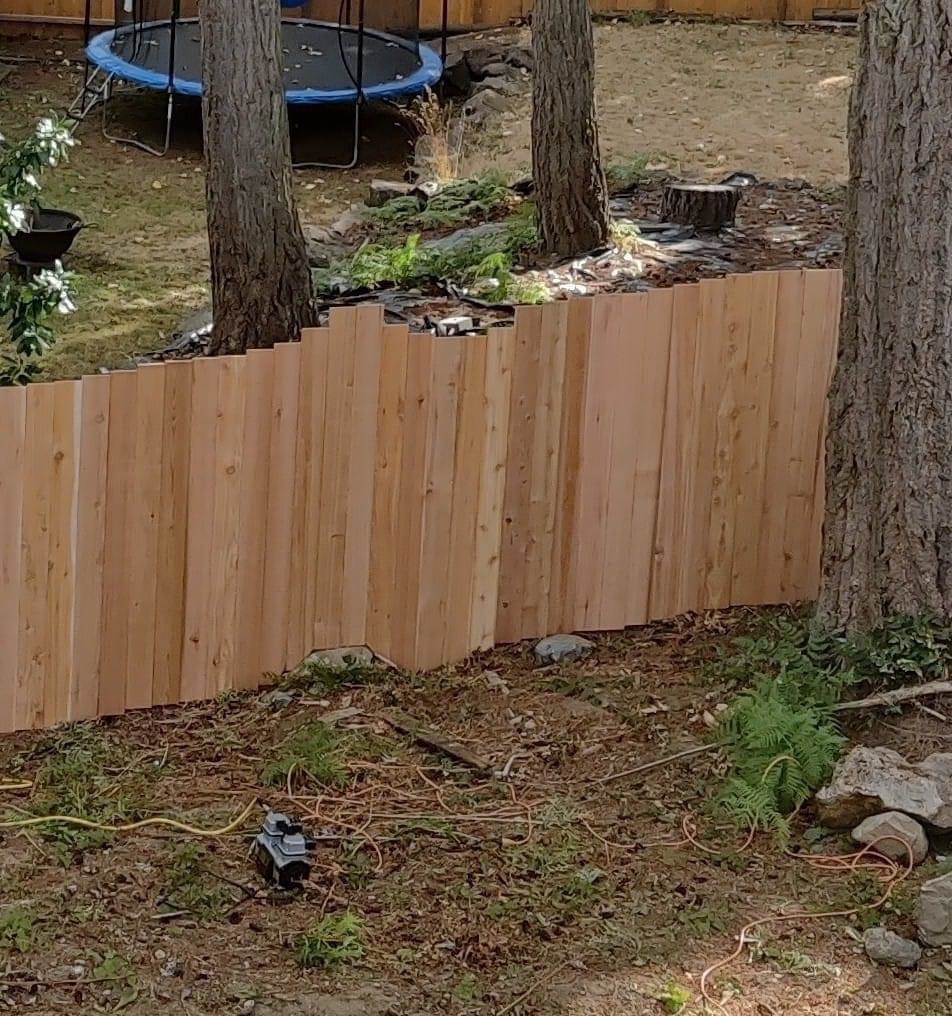 A DIY fence made of wood