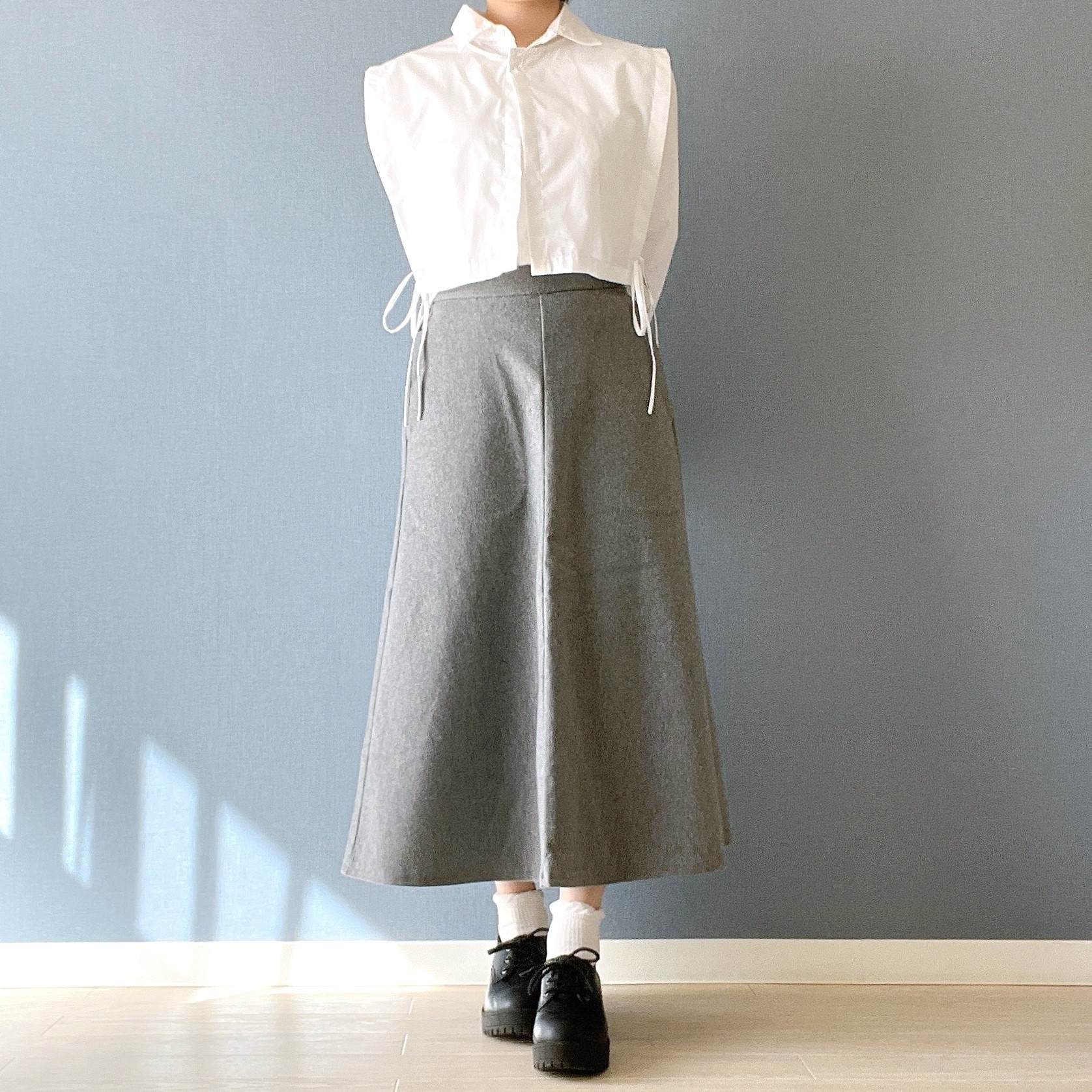 無印良品のおすすめスカート「ストレッチ起毛フレアスカート」