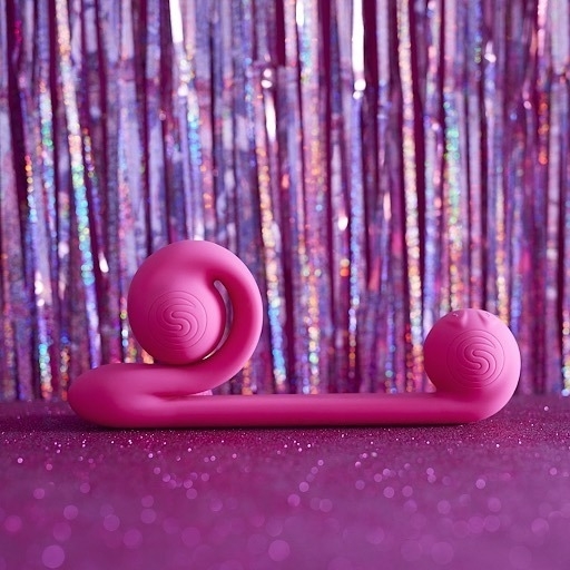 pink snail-shaped vibrator on display