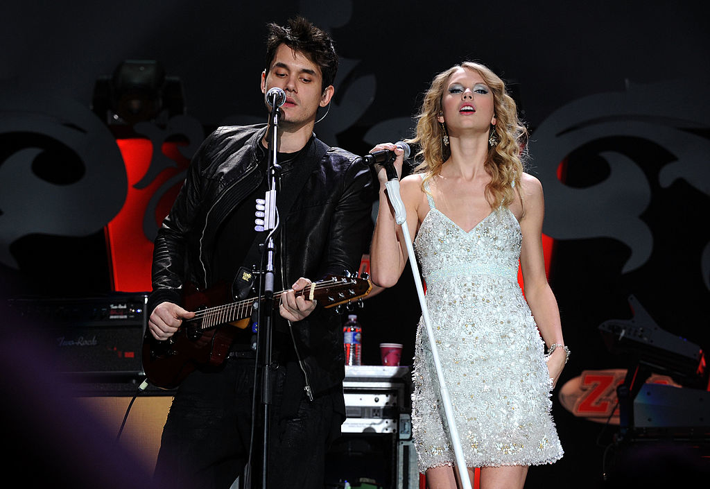 John Mayer and Taylor Swift onstage