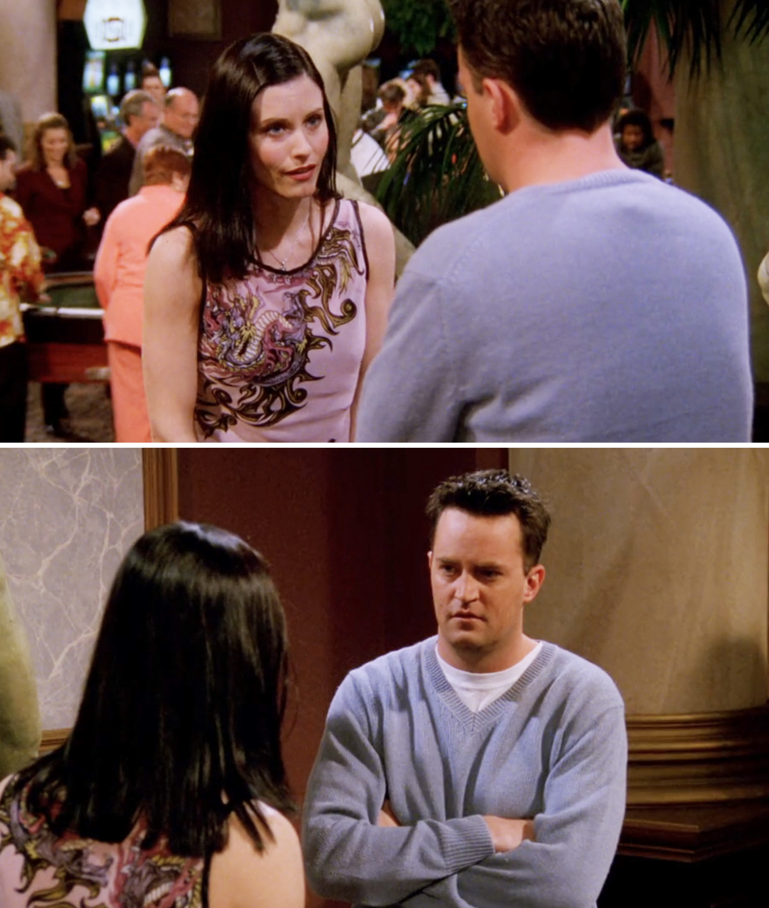 monica and chandler talking