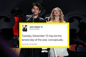 John Mayer calling Taylor Swift's birthday "the lamest day of the year"