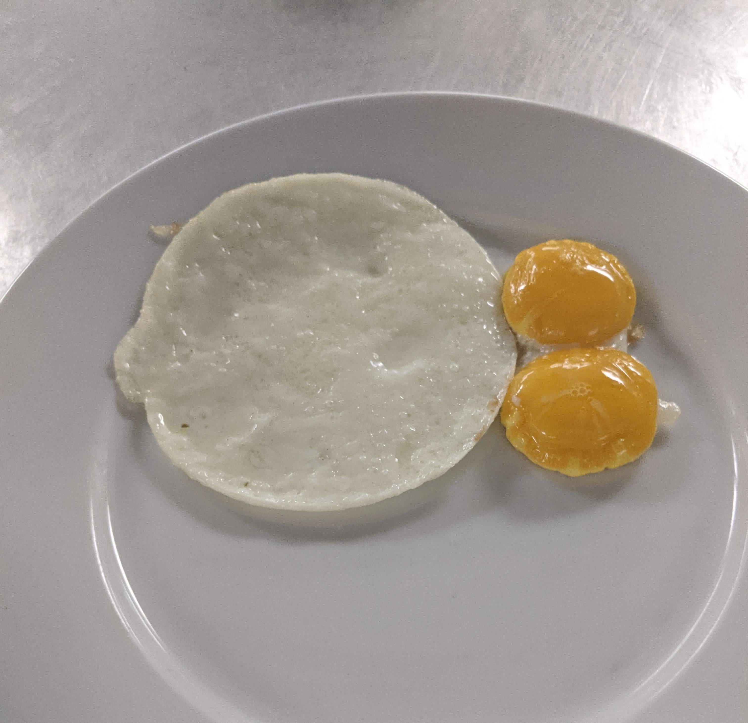 Eggs with the yolks separated