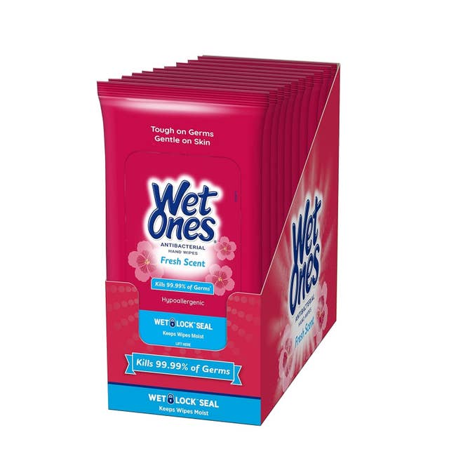 box of wet ones fresh scent travel-size packs