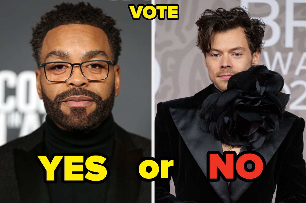 A closeup of Method Man vs a closeup of Harry Styles