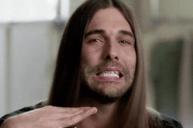 Jonathan Van Ness looking stressed